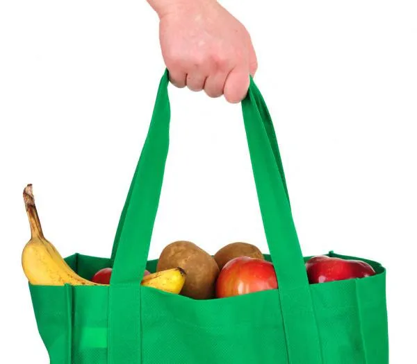 200 ct Reusable Grocery Bag / Shopping Tote with PL Bottom - By Case