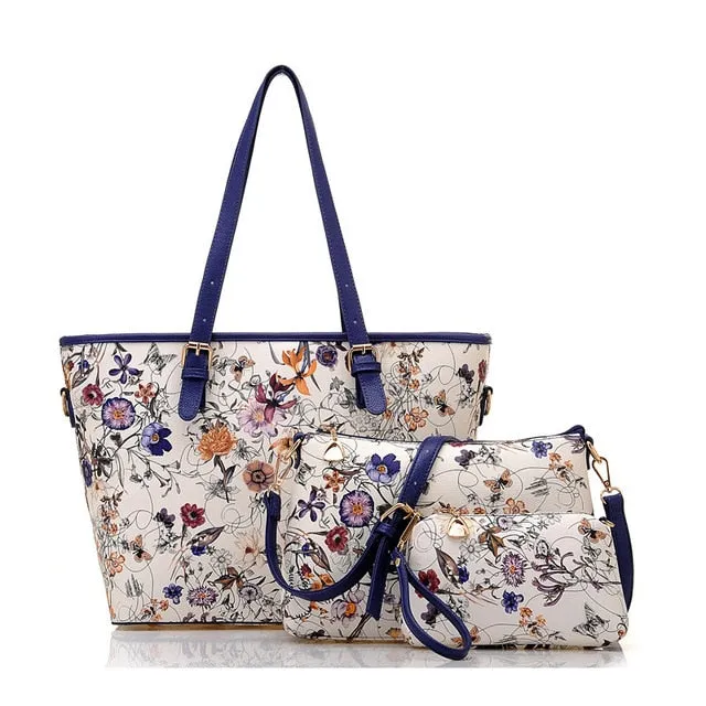 3 in 1 Soft Printed Luxury Handbag