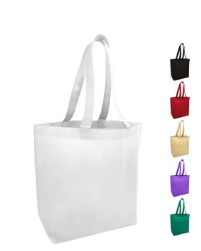 300 ct Economical Promotional Large Tote Bags with Bottom Gusset - By Case