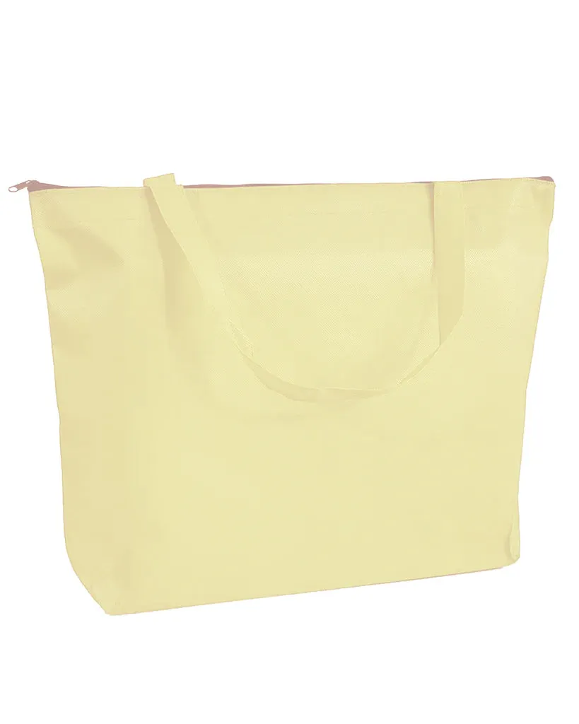 300 ct Zippered Promo Convention Tote Bag with Gusset - By Case