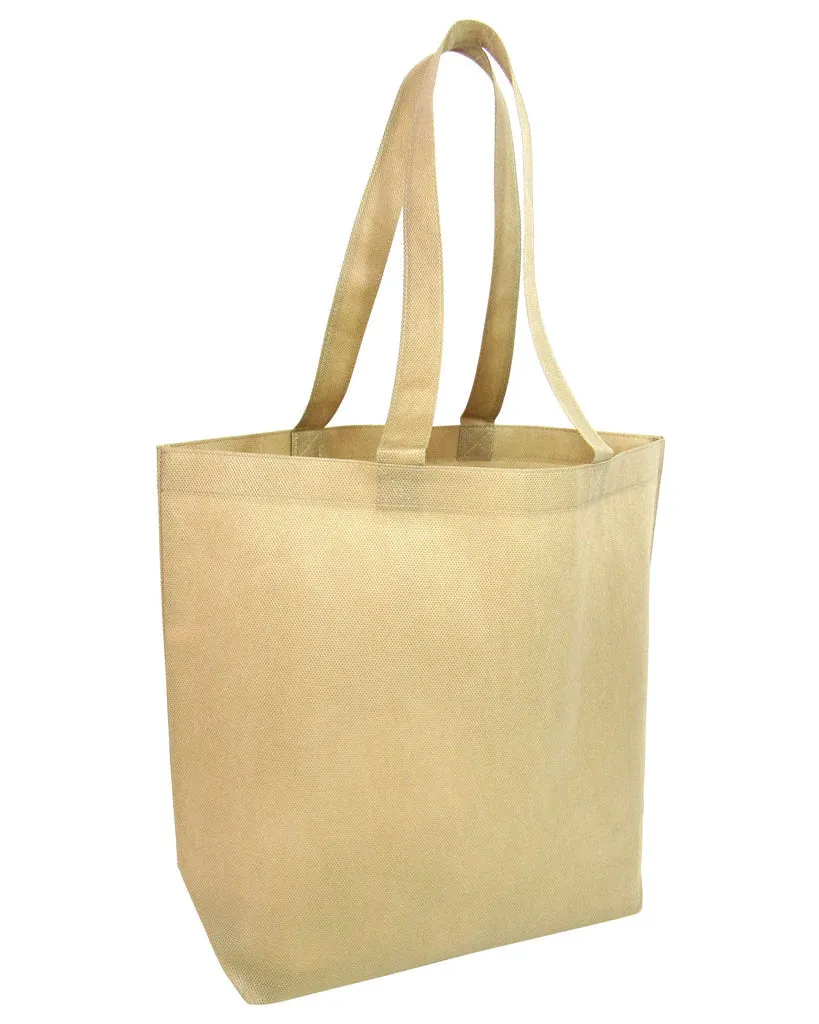 50 ct Economical Promotional Large Tote Bags with Bottom Gusset - Pack of 50