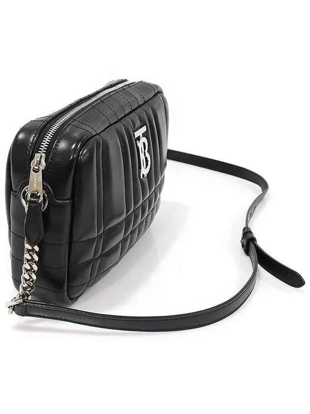 80648551 Black Quilted Smooth Lambskin Silver Small Lola Camera Cross Bag