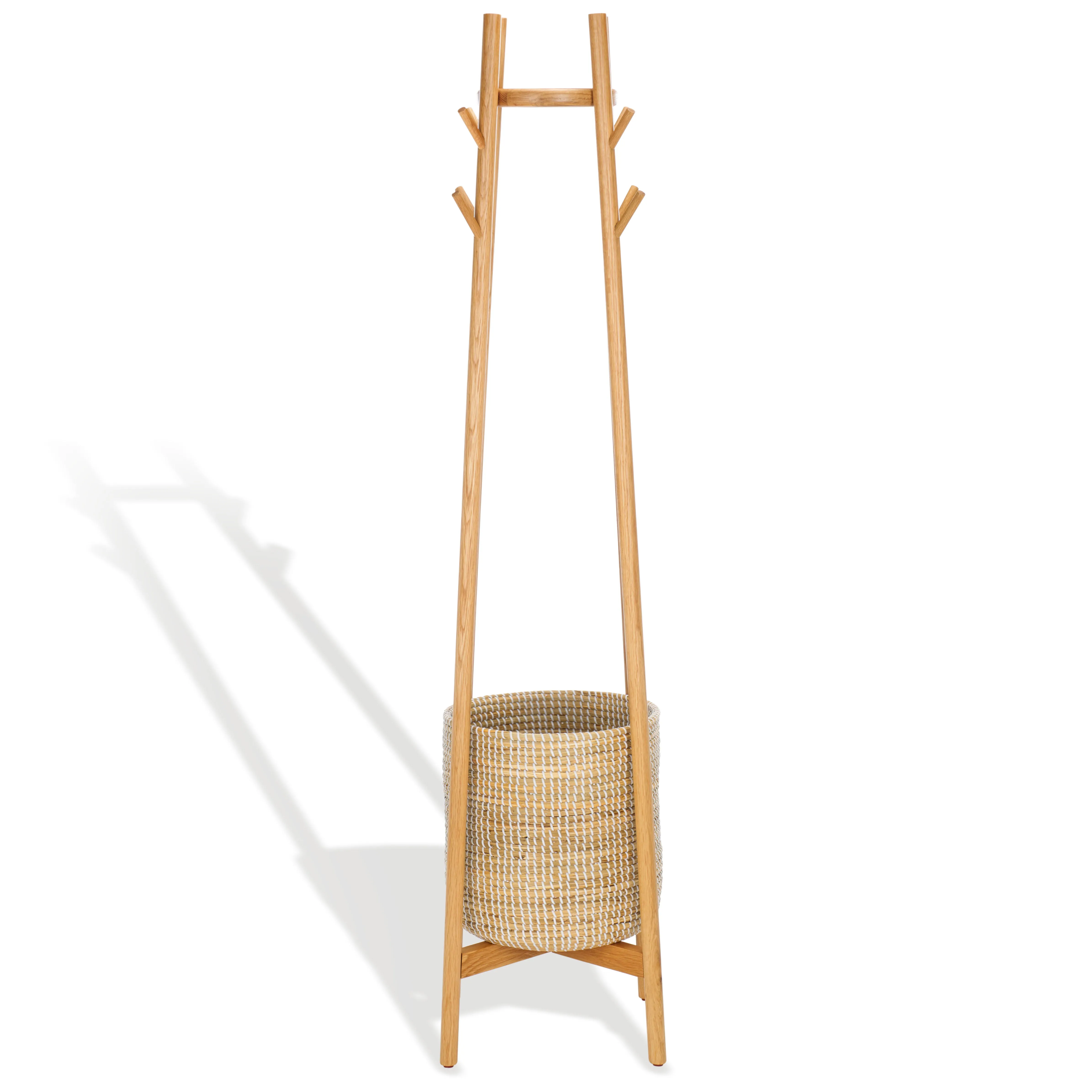 ABELLINA COAT RACK WITH STORAGE BASKET