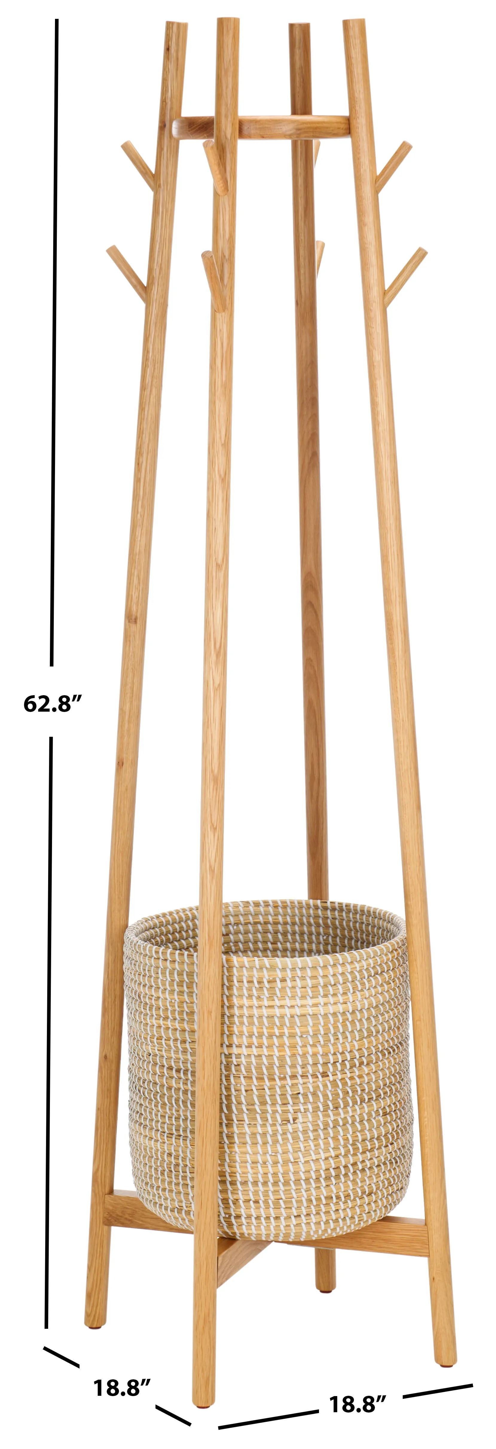 ABELLINA COAT RACK WITH STORAGE BASKET