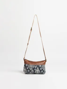 AVA - LEATHER & PRINTED FABRIC SLING  BAG