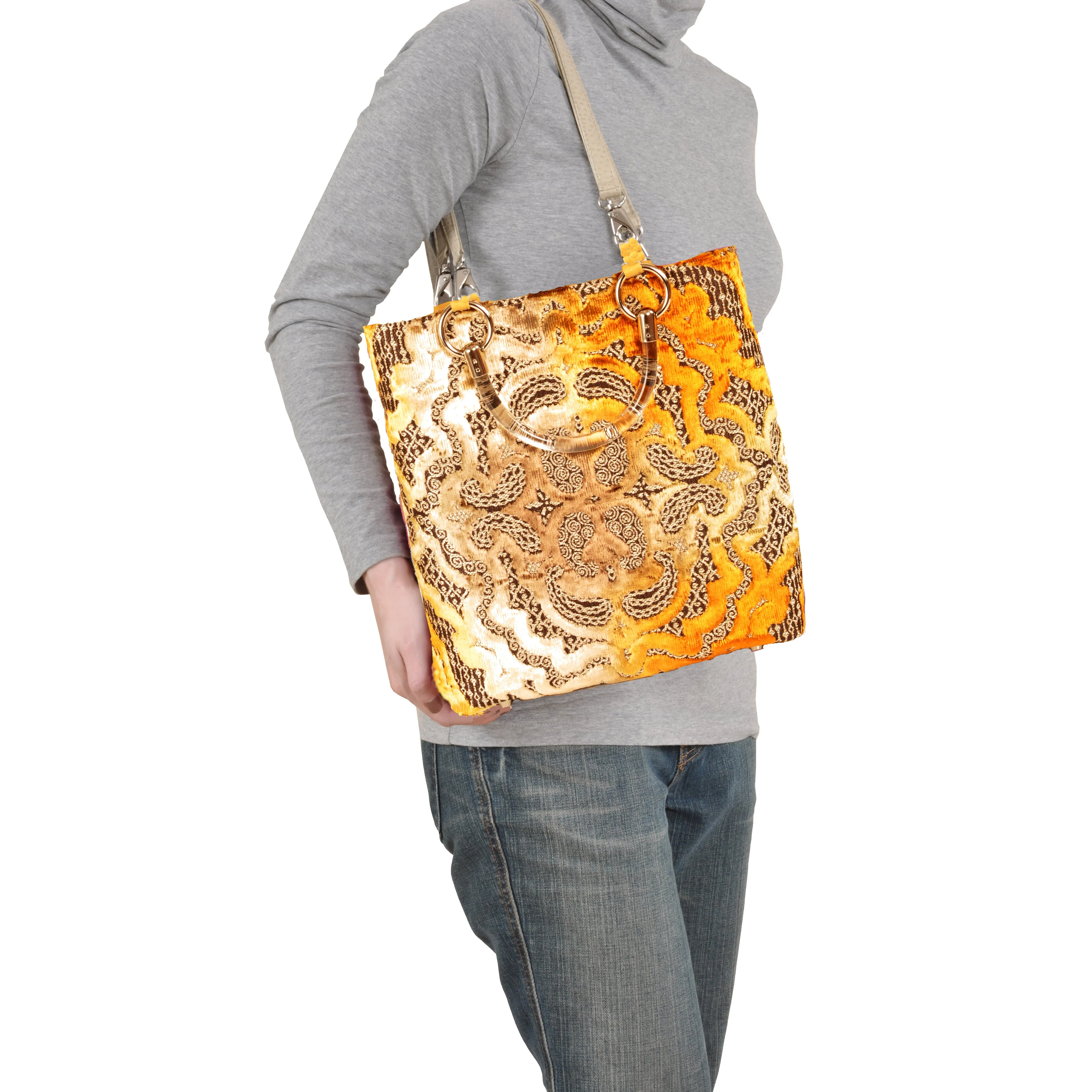 Baroque Gold Small Tote