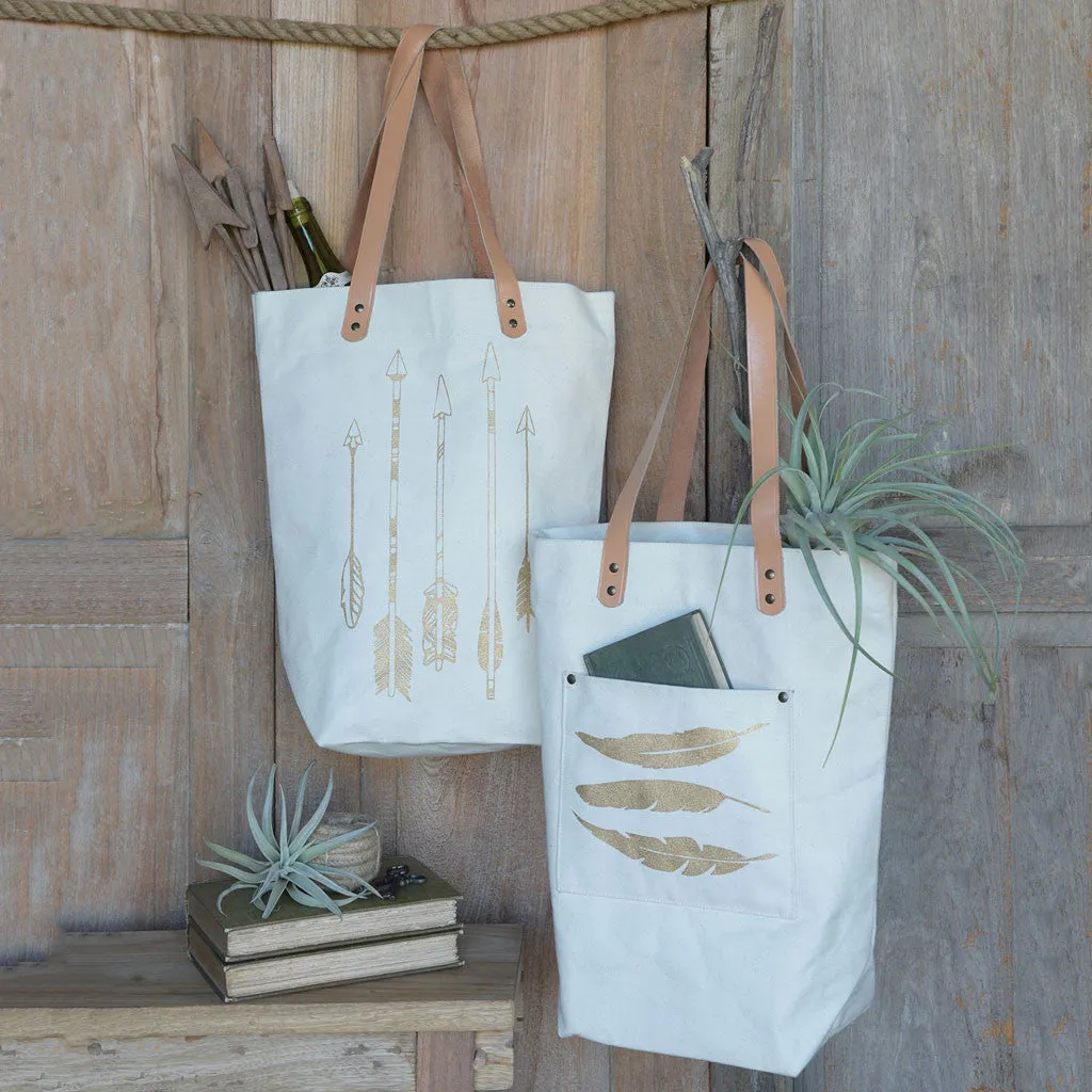 Bohemian Tote Feathers