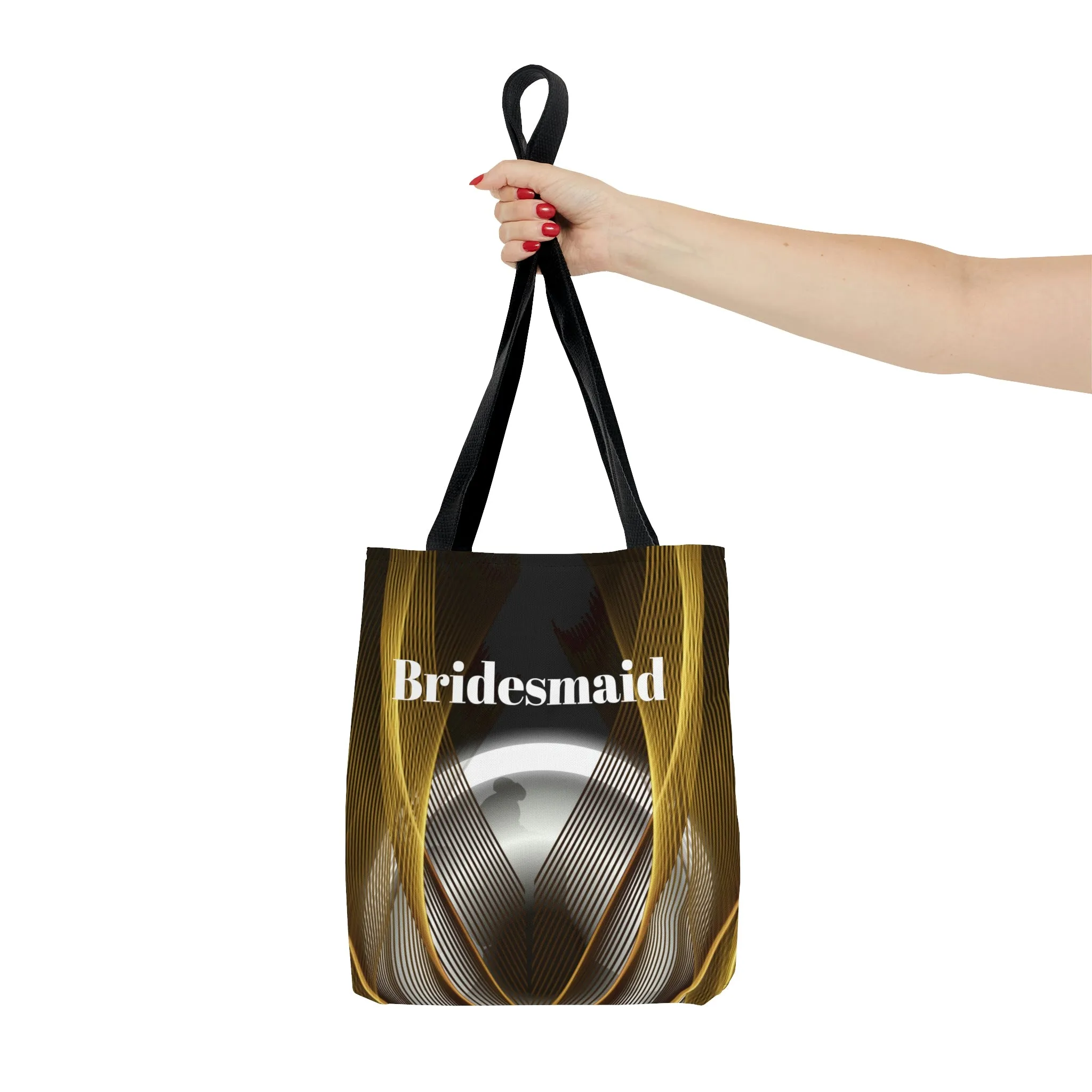 Bridesmaids Gifts | Custom Black Tote | Practical Wedding Gift | Bridal Shower  | Bridal Team Handbag