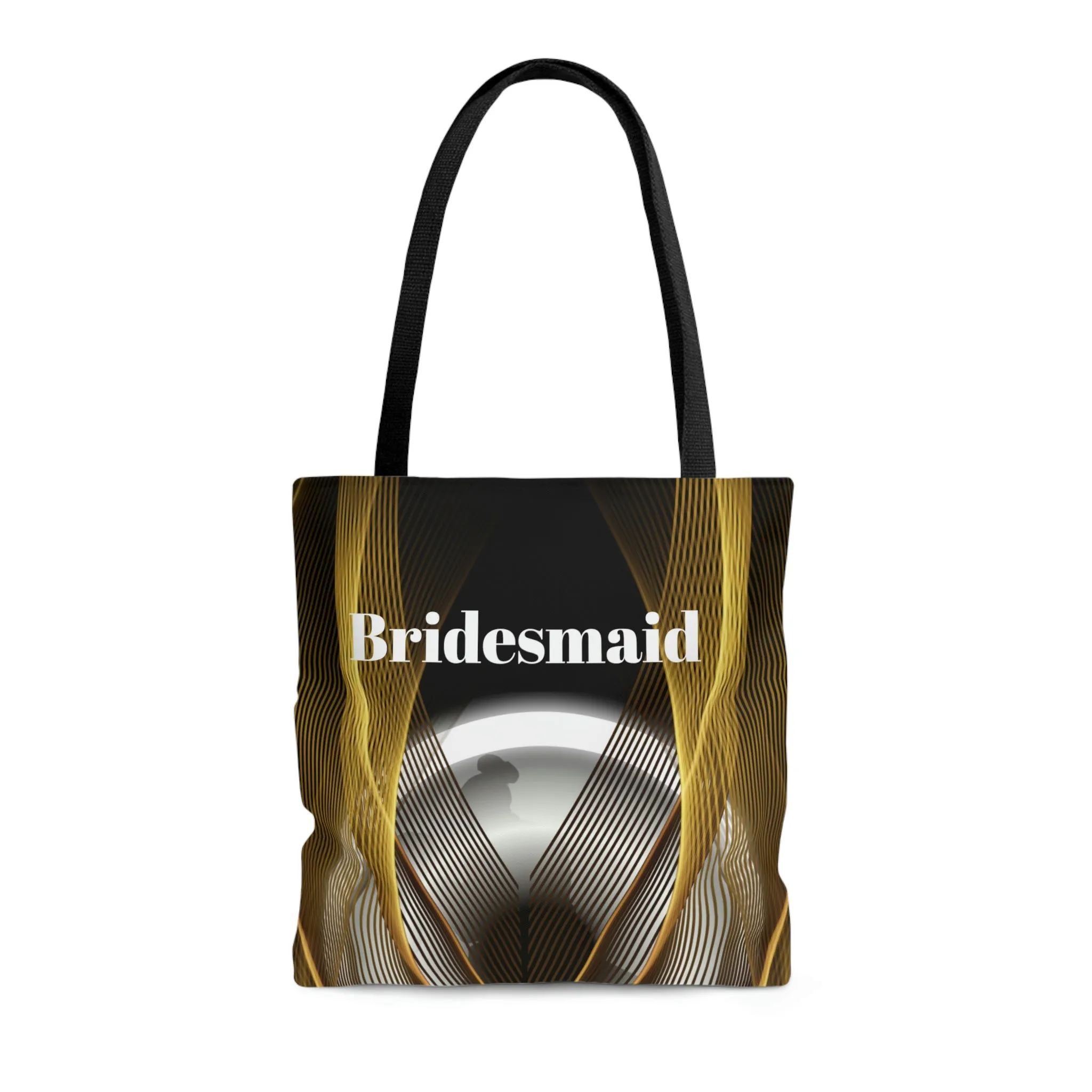 Bridesmaids Gifts | Custom Black Tote | Practical Wedding Gift | Bridal Shower  | Bridal Team Handbag