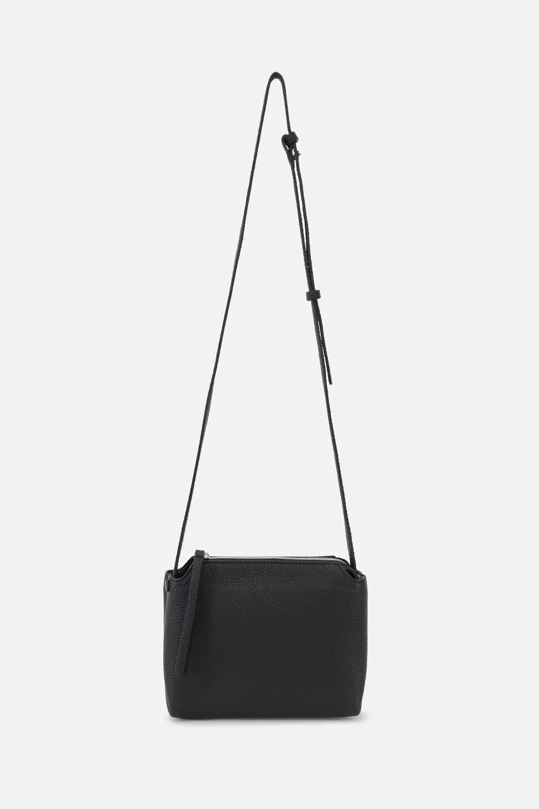 BRIDGET ITALIAN LEATHER CROSSBODY BAG IN BLACK