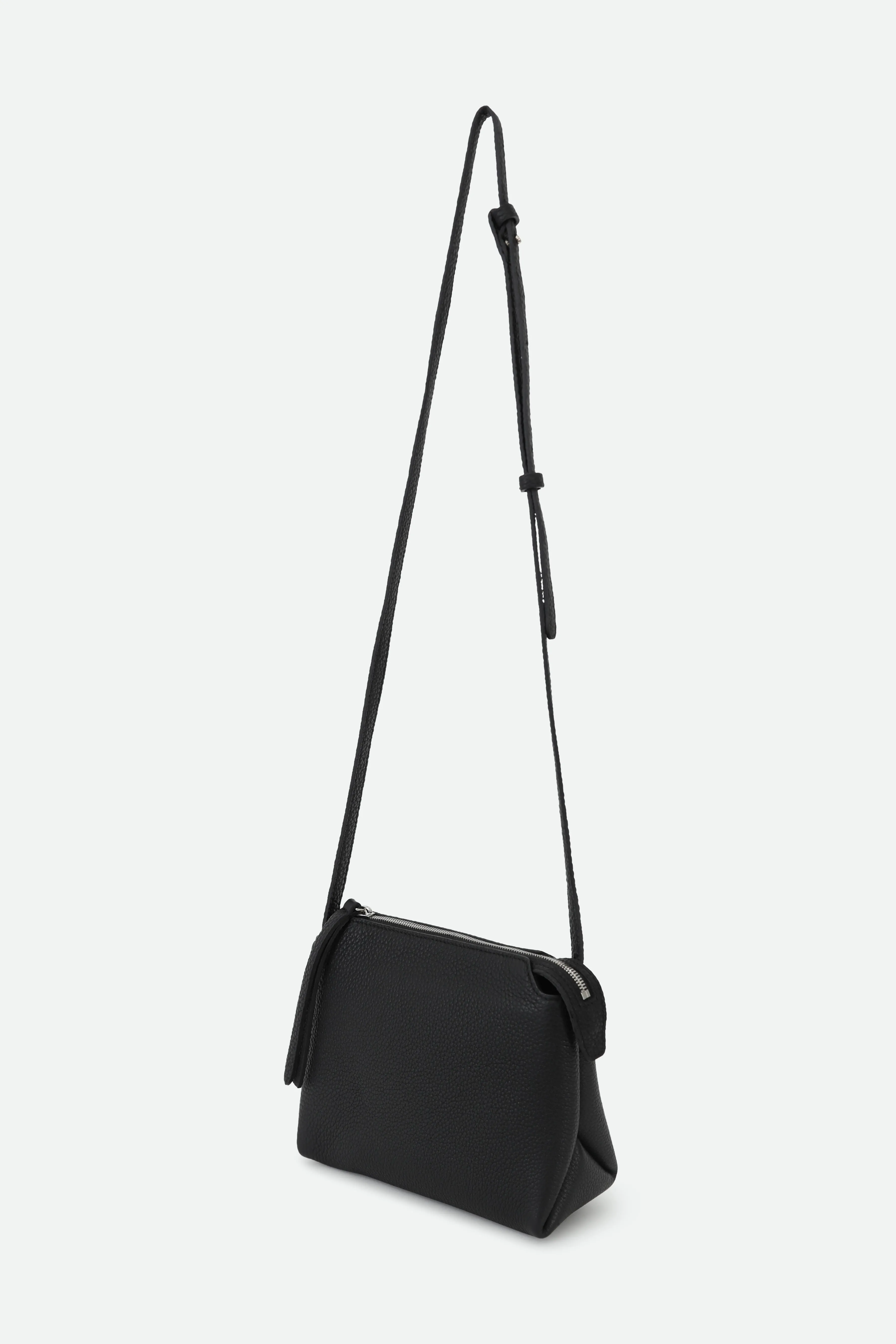 BRIDGET ITALIAN LEATHER CROSSBODY BAG IN BLACK