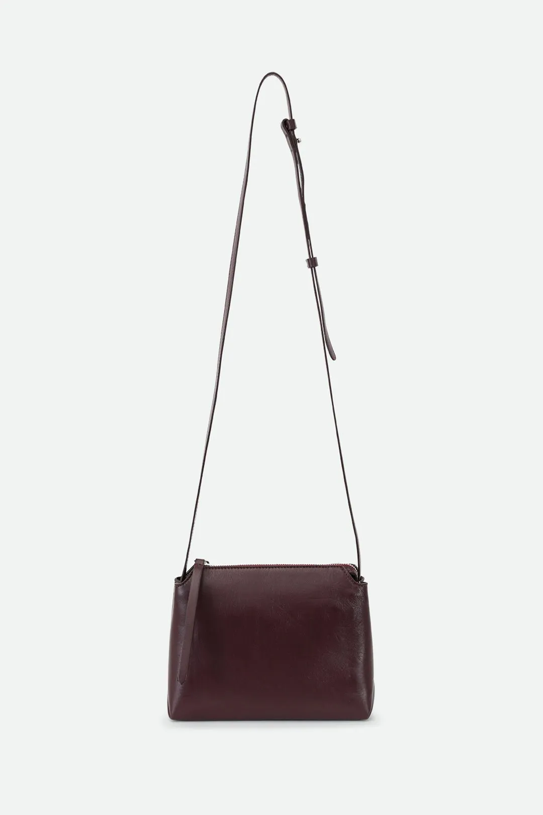 BRIDGET ITALIAN LEATHER CROSSBODY BAG IN BORDEAUX