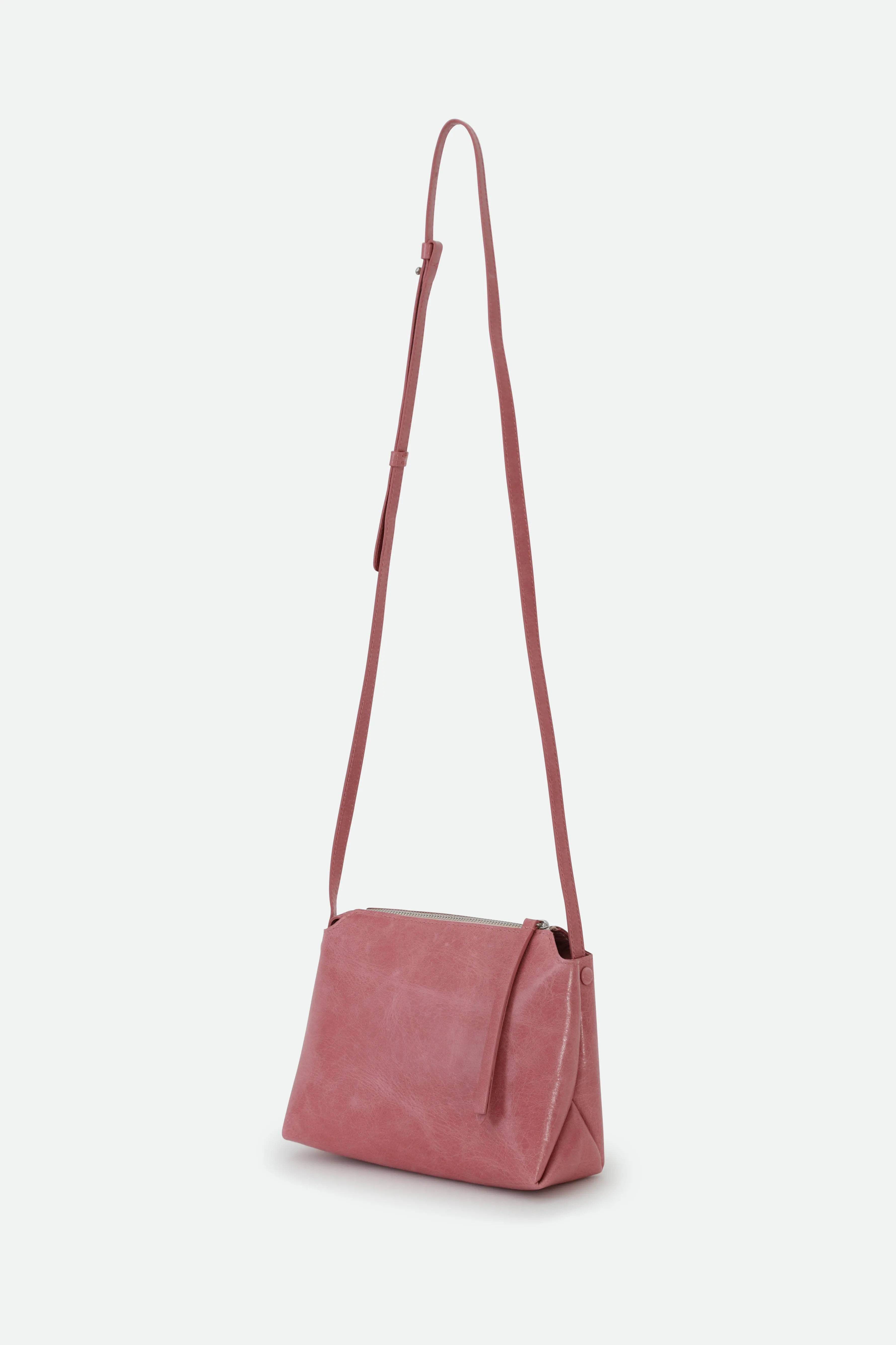 BRIDGET ITALIAN PATENT LEATHER CROSSBODY BAG IN PINK