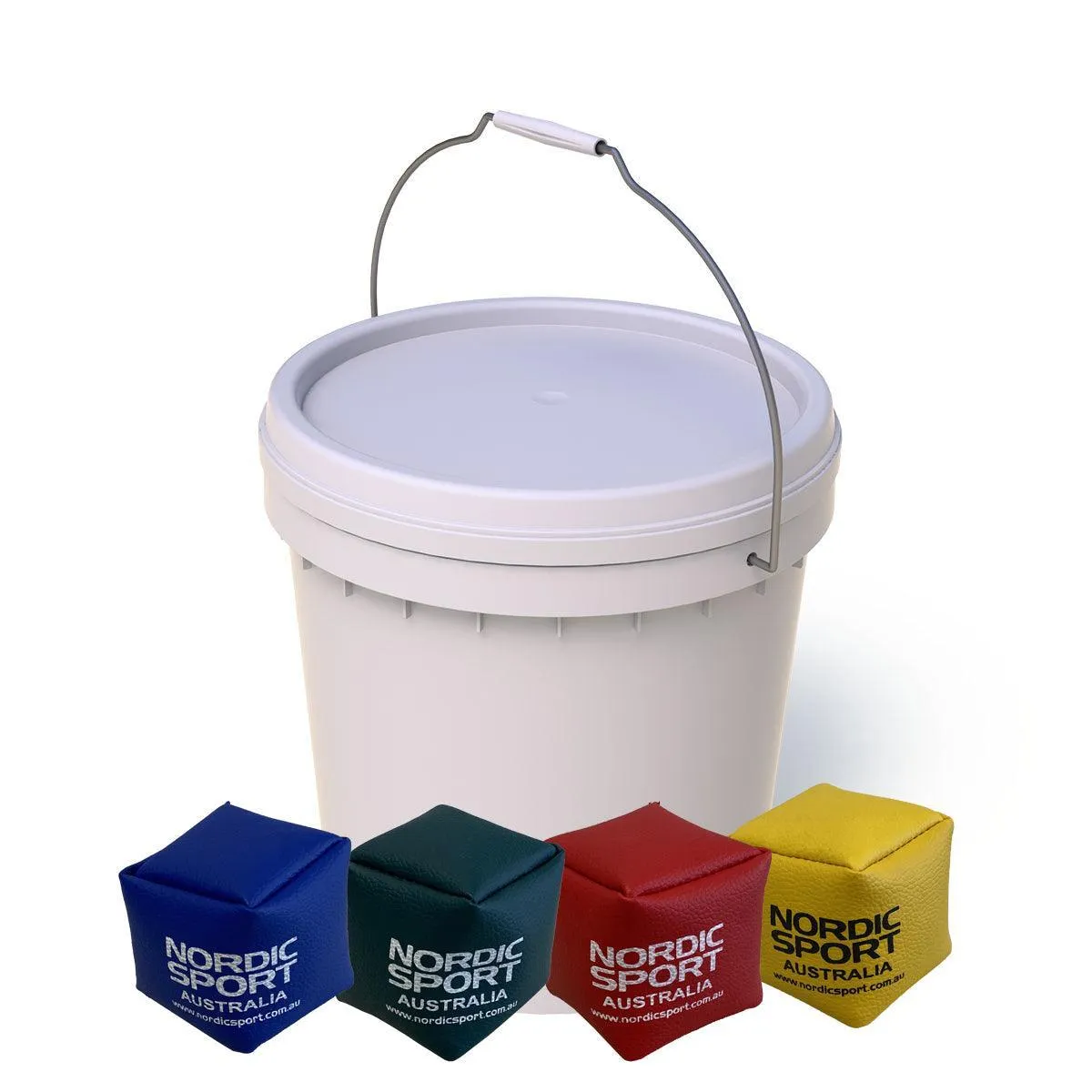 Bucket of 7cm Cube Bean Bags