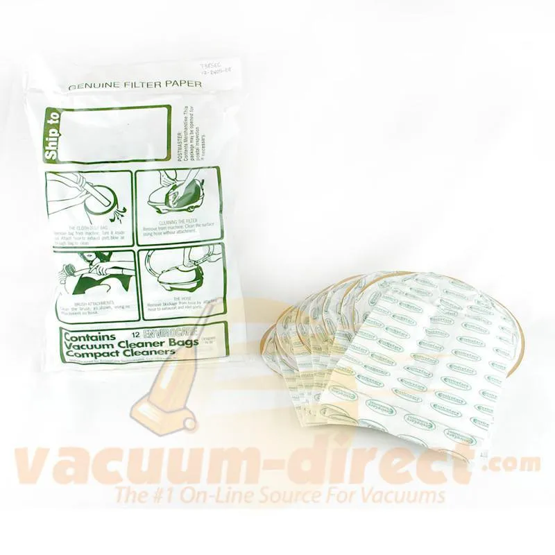 Compact & Tri Star Canister Generic Vacuum Bags by EnviroCare, 12 Pack #738EC