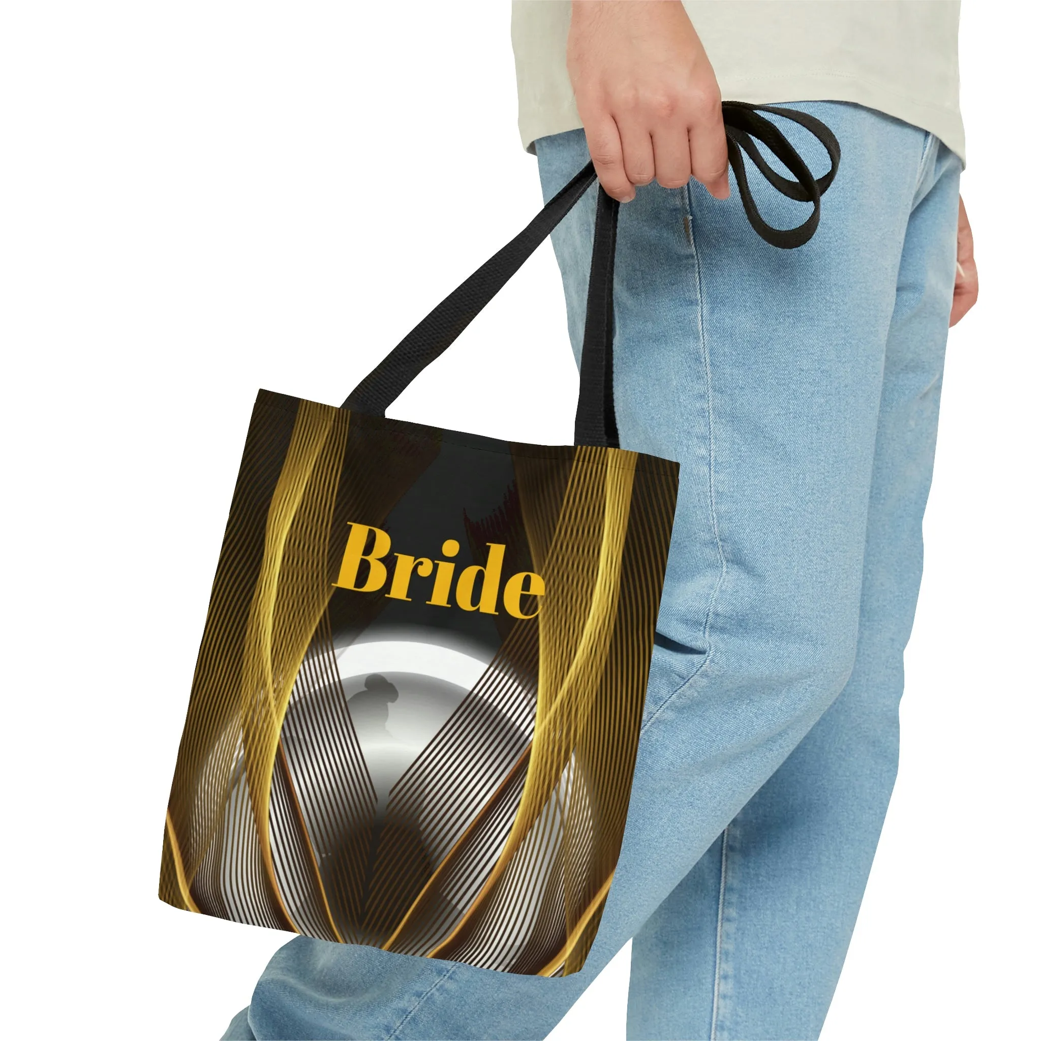 Custom Bridal Tote | Black Bag | Practical Wedding Gift | Bridal Shower | Women Engagement | Bride to be Handbag | Gift For Her