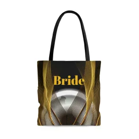 Custom Bridal Tote | Black Bag | Practical Wedding Gift | Bridal Shower | Women Engagement | Bride to be Handbag | Gift For Her