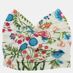 DIOR Vintage Floral Print Silk Blend Head Band One Size