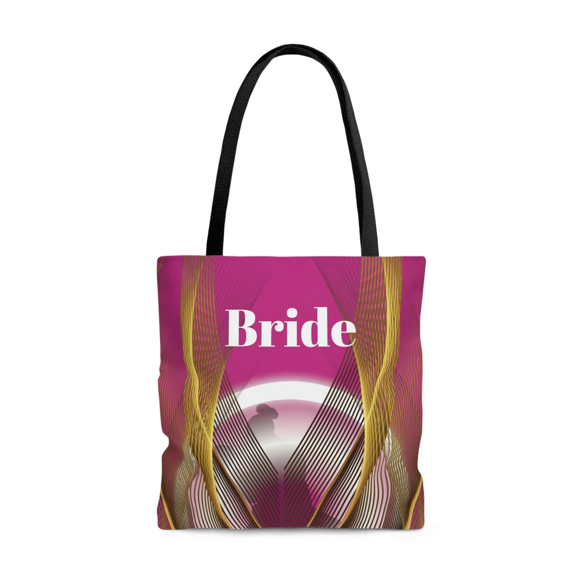 Fuchsia Bridal Tote | Custom Bridal Shower Gift Bag | Wedding Handbag | Gift For Bride | Beach Wedding Shoulder Bag