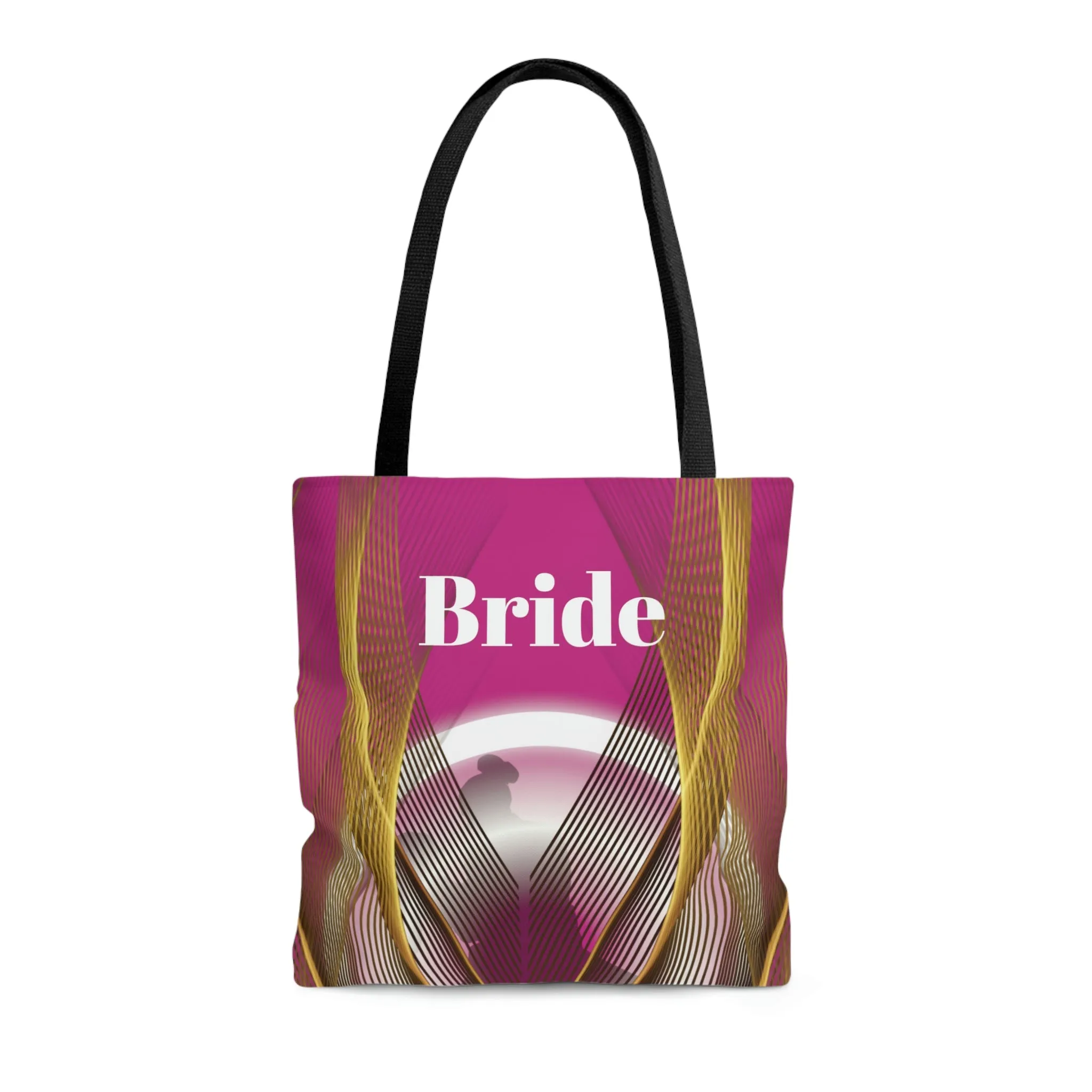 Fuchsia Bridal Tote | Custom Bridal Shower Gift Bag | Wedding Handbag | Gift For Bride | Beach Wedding Shoulder Bag