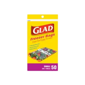 Glad Freezer Bags Small 230x300mm 50pack