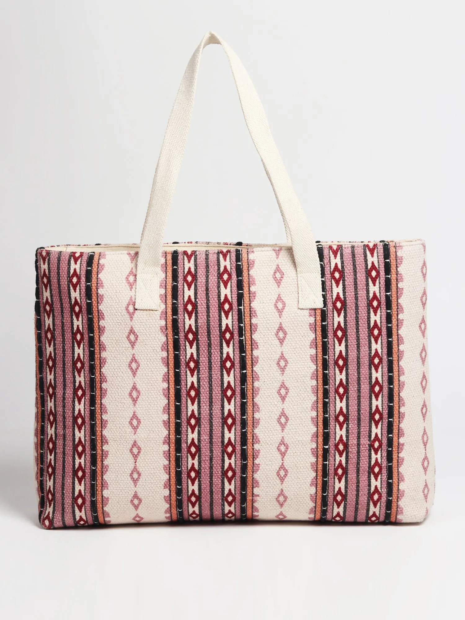 GREEK - HAND BLOCK COTTON PRINTED TOTE BAG