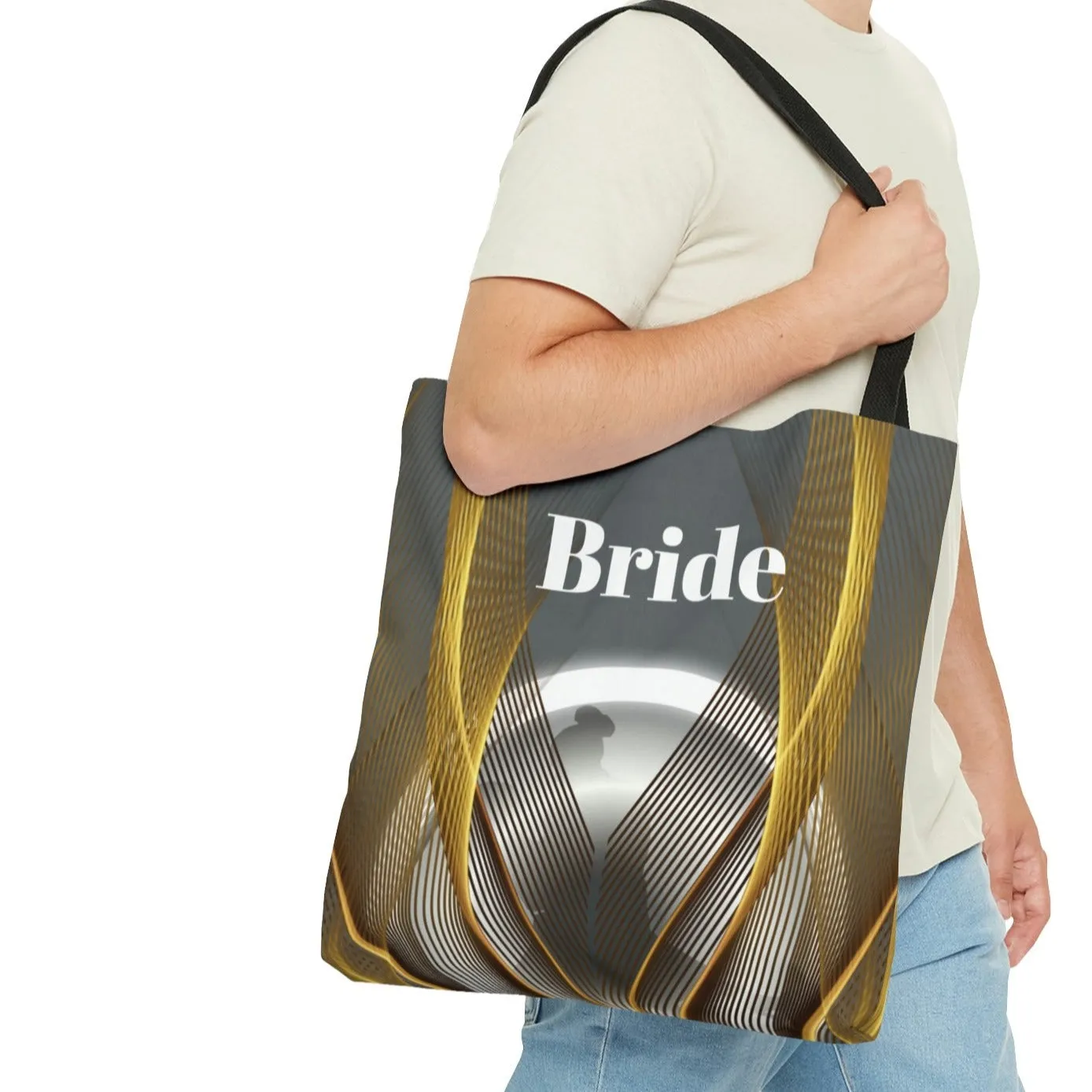 Grey Bridal tote