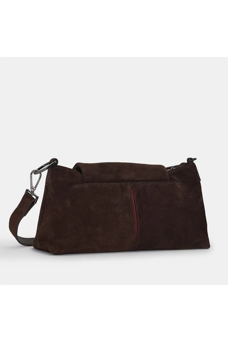 Hammitt VIP Satchel 17463 | Espresso Suede/Gunmetal