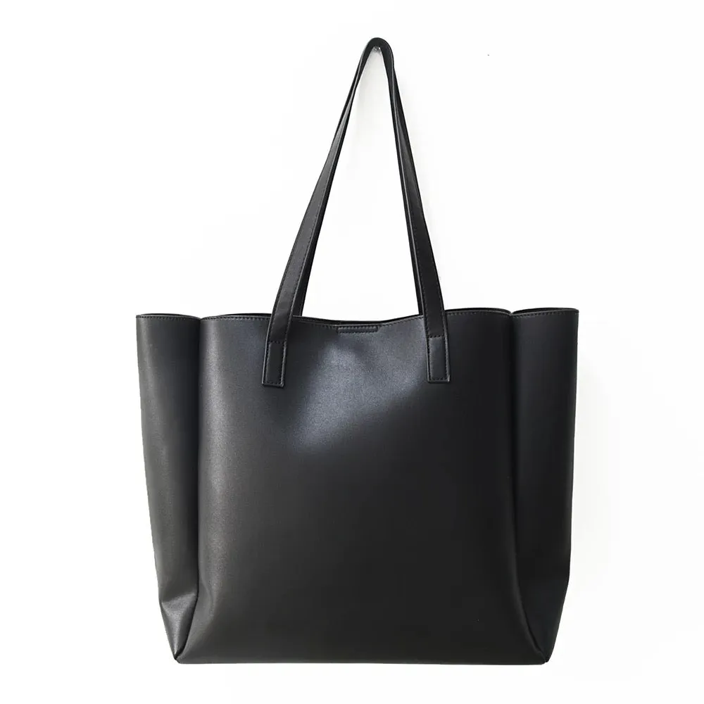 I Speak Fluid French Vegan Leather Tote - Black or Cream