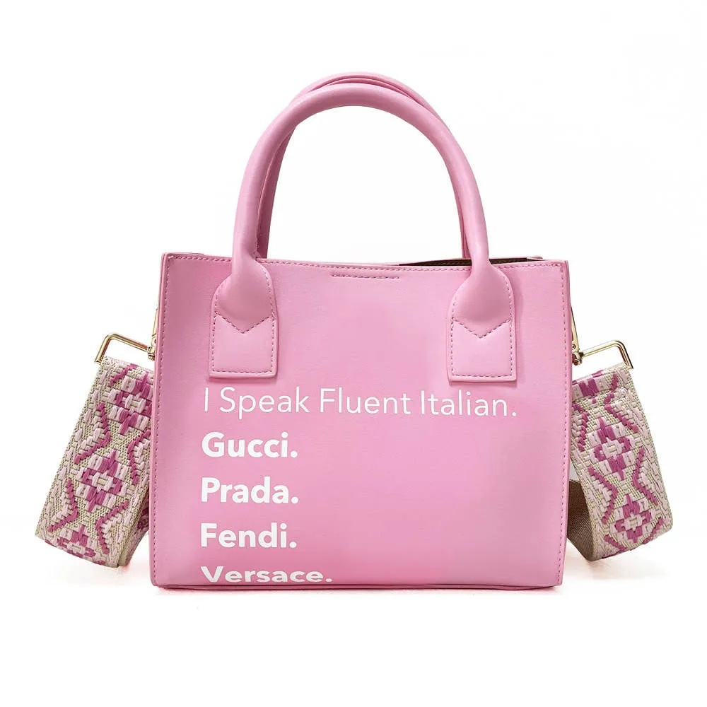 I Speak Fluid Italian Mini Tote - Assorted Colors