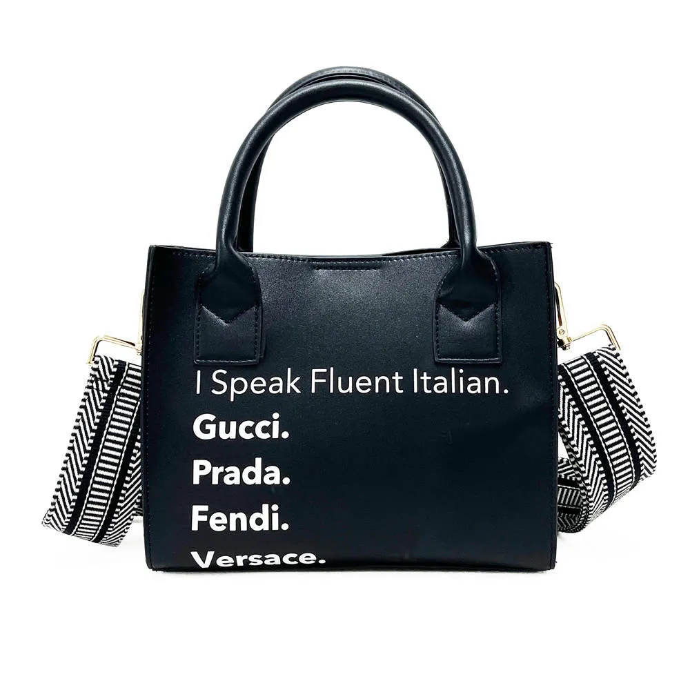 I Speak Fluid Italian Mini Tote - Assorted Colors