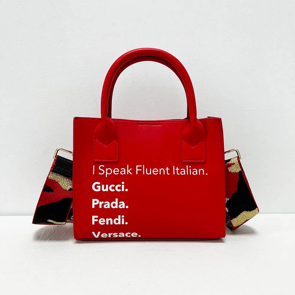 I Speak Fluid Italian Mini Tote - Assorted Colors