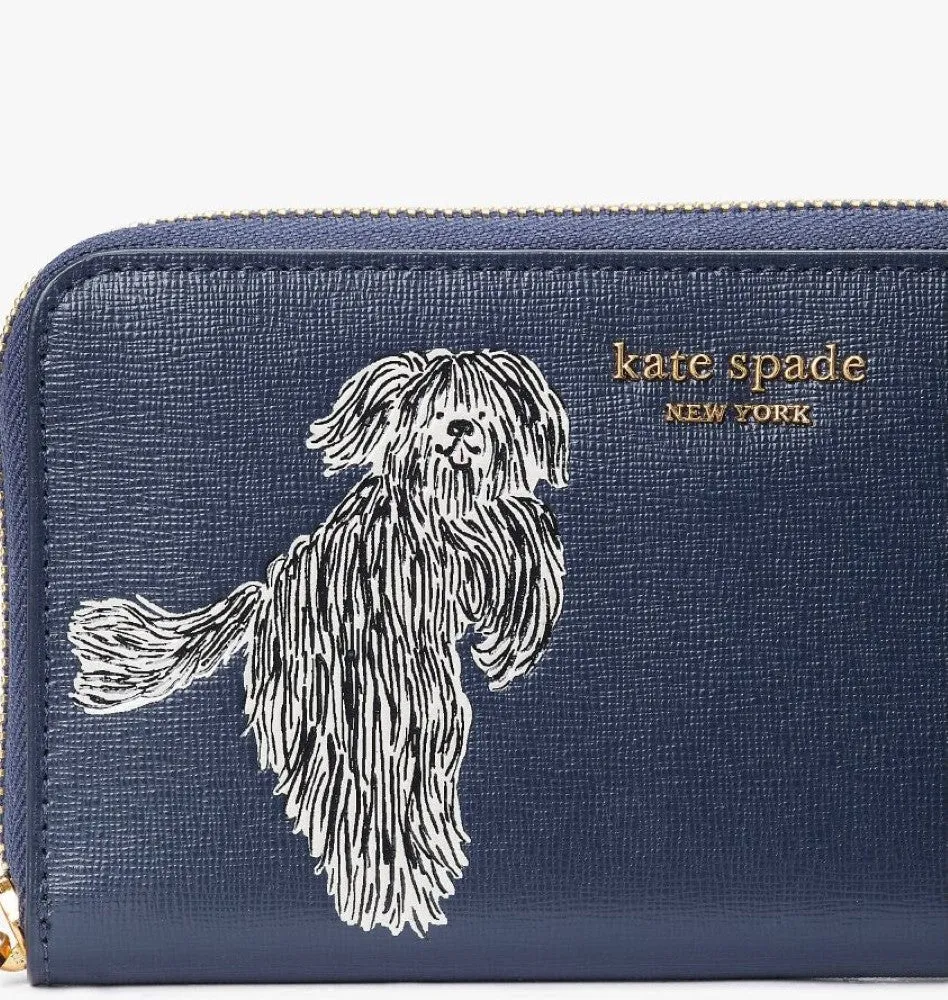 Kate Spade Morgan Shaggy Dog Zip-Around Continental Wallet