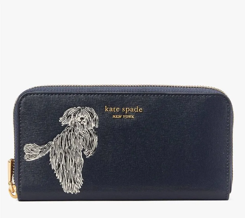 Kate Spade Morgan Shaggy Dog Zip-Around Continental Wallet