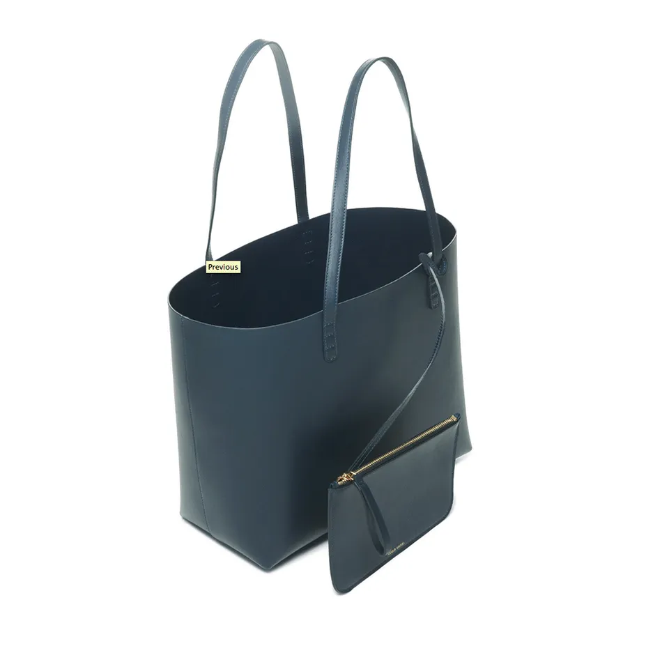 Large Calf Coated Leather Tote