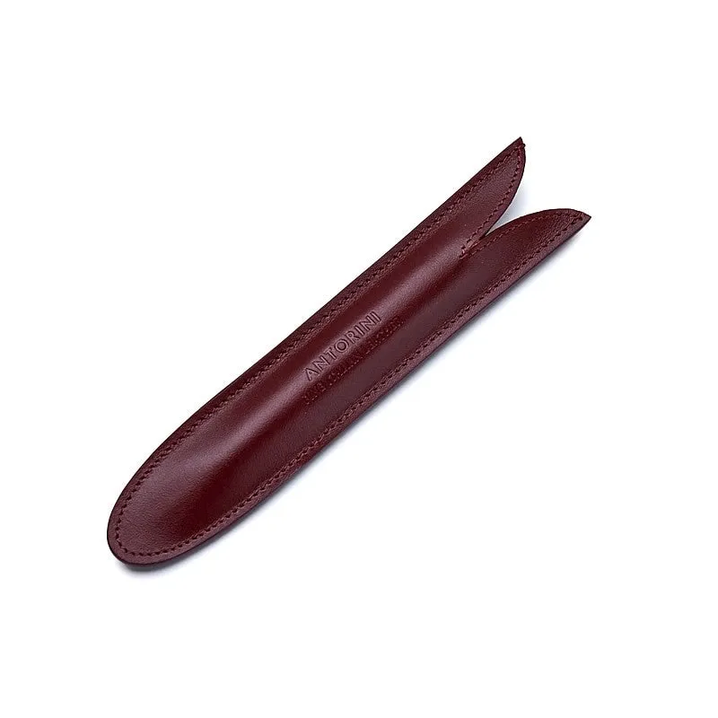 Leather Pen Case in Burgundy