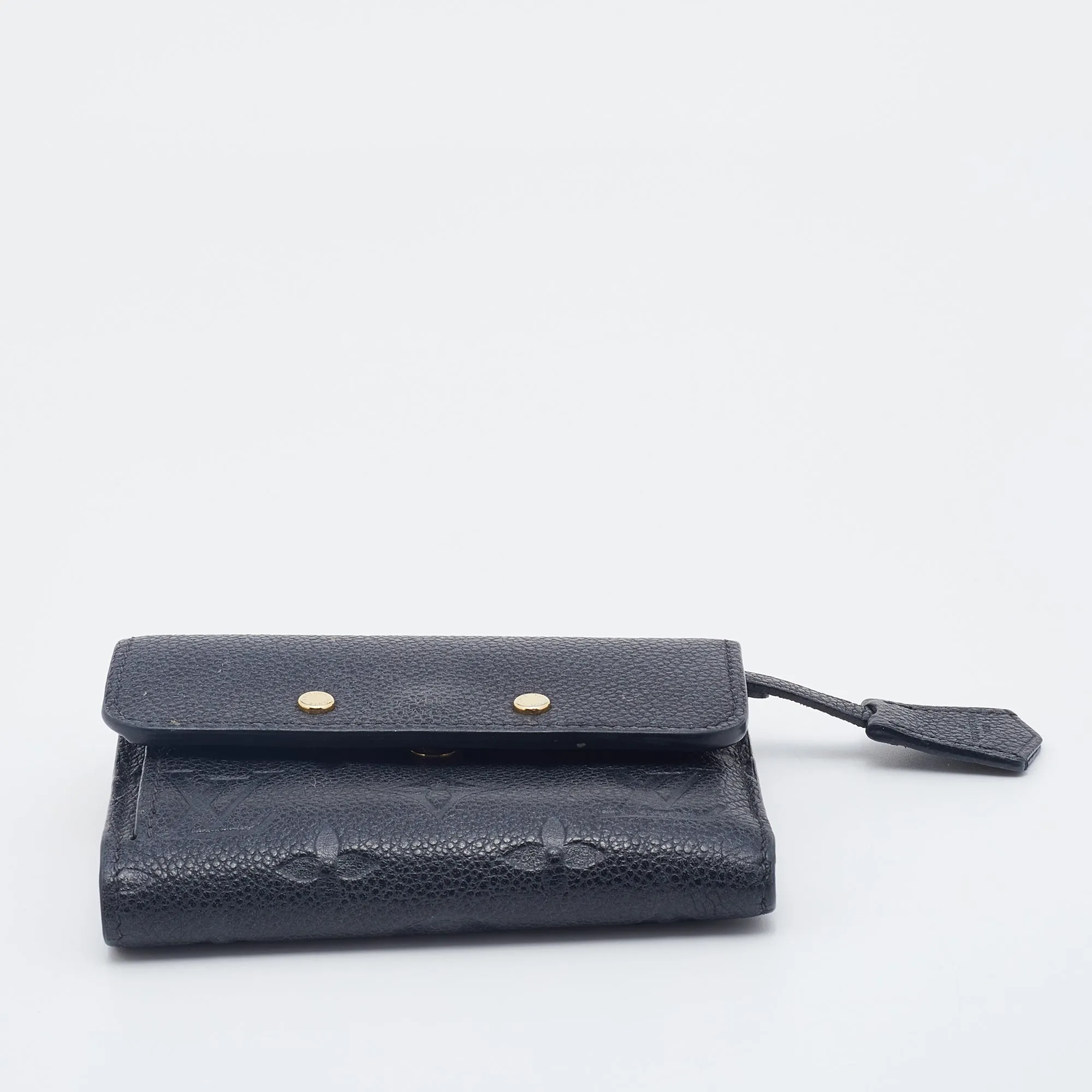 Louis Vuitton Black Monogram Empreinte Pont Neuf Compact Wallet