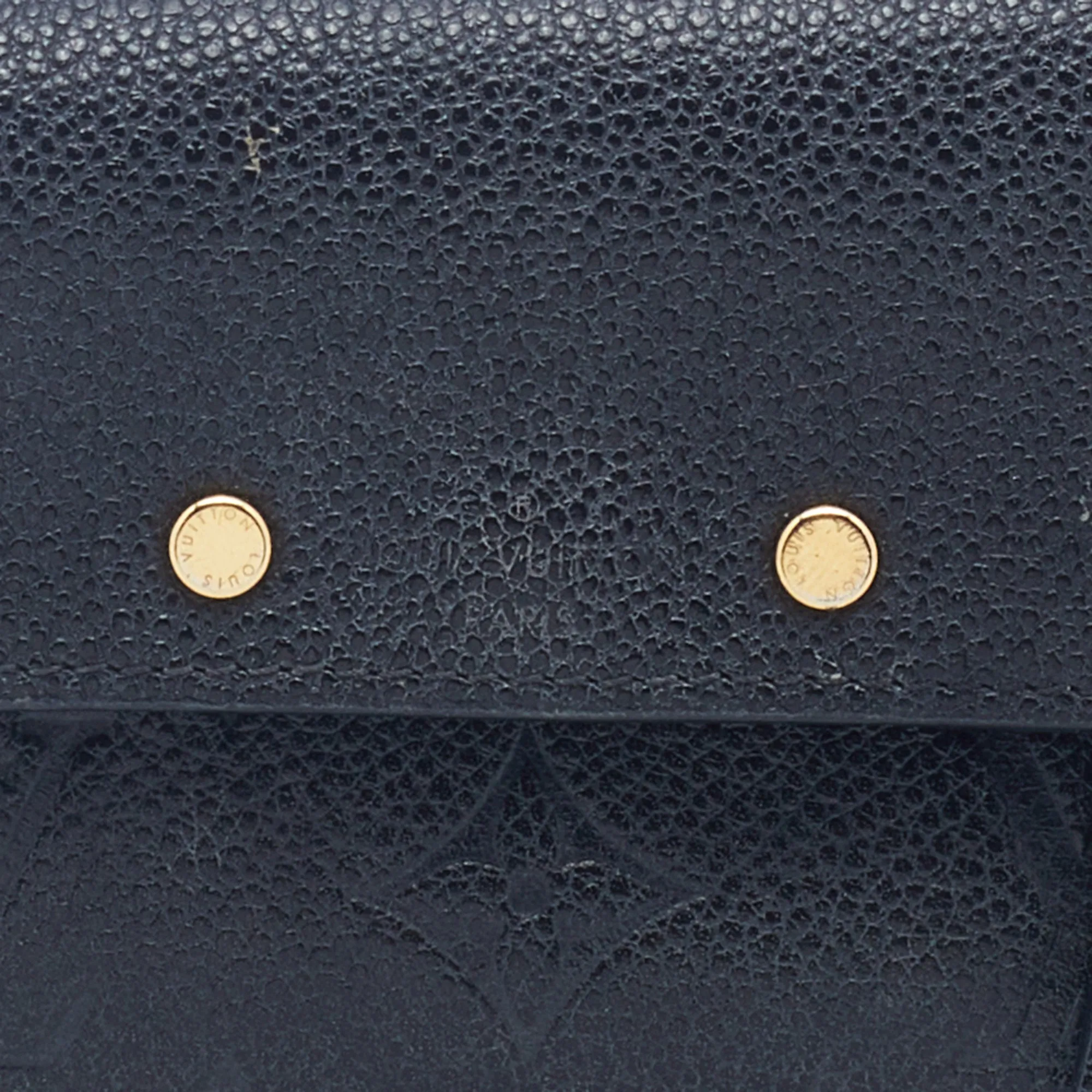 Louis Vuitton Black Monogram Empreinte Pont Neuf Compact Wallet