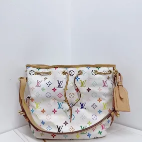 Louis Vuitton White Multicolor Neo Bucket Bag