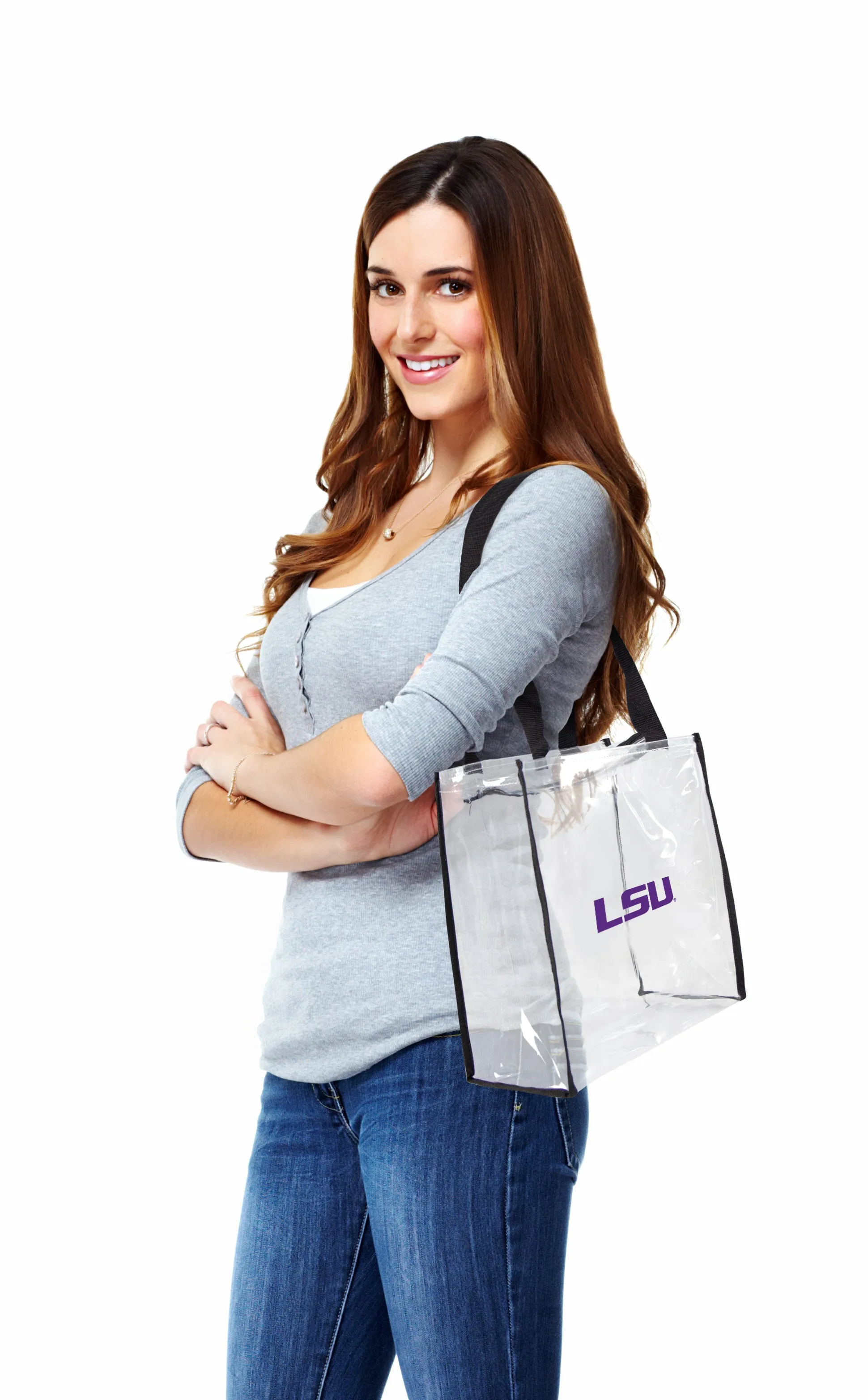 Louisiana State University Clear Square Stadium Tote