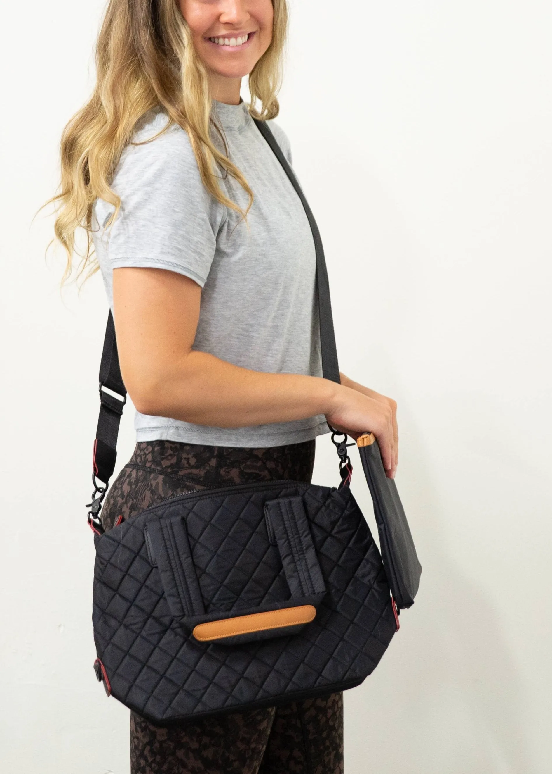 Madeline Quilted Crossbody Bag and Pouch