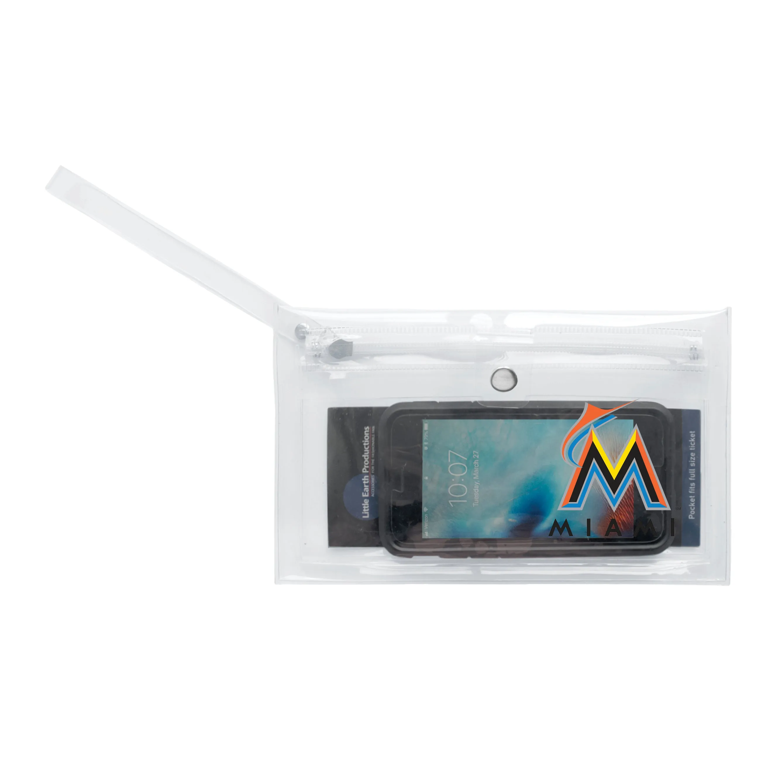 Miami Marlins Clear Ticket Wristlet