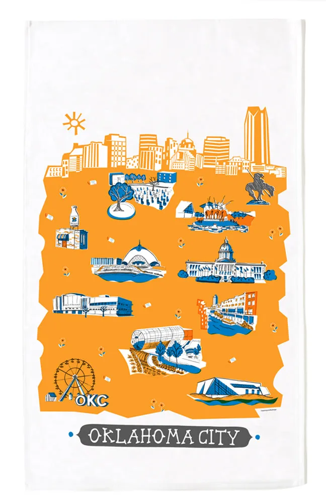 Oklahoma City Tea Towel