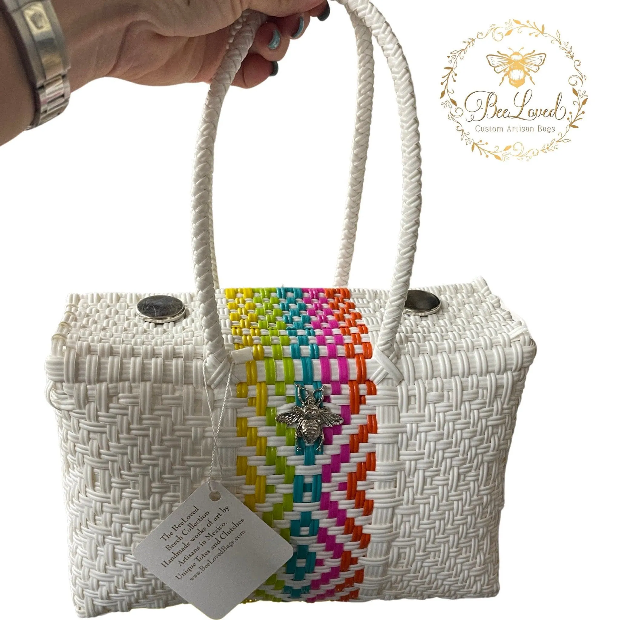 Rainbow Stripe Lunch Tote