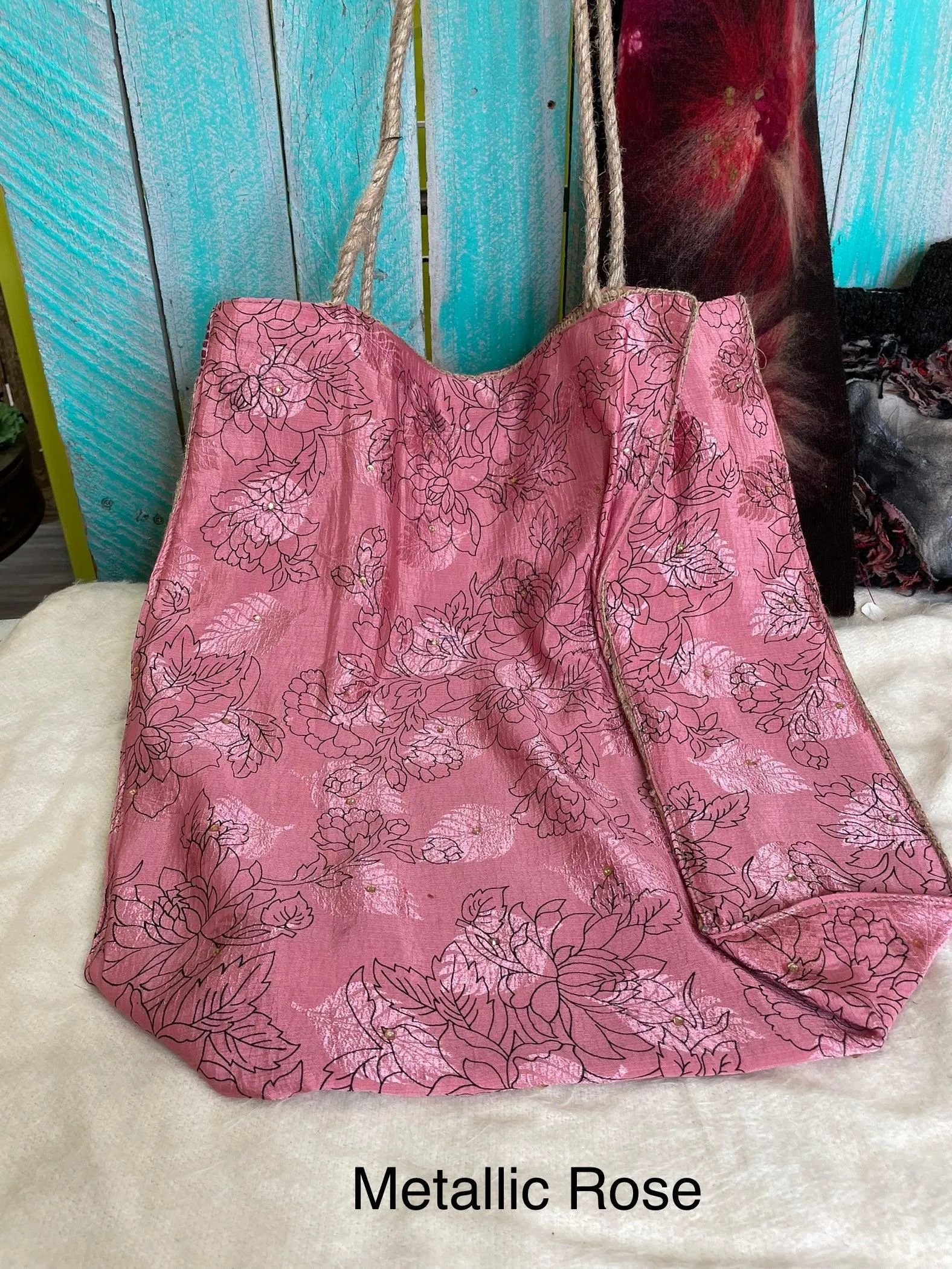 Silk and Burlap Shoulder Bags by PaperLace