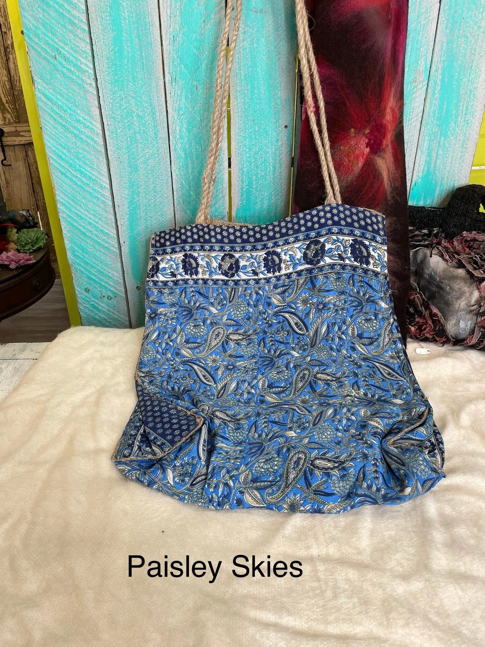 Silk and Burlap Shoulder Bags by PaperLace