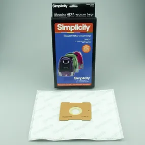 Simplicity Compact HEPA Bag Jack Snap Jill Type Z 6PK 6CS