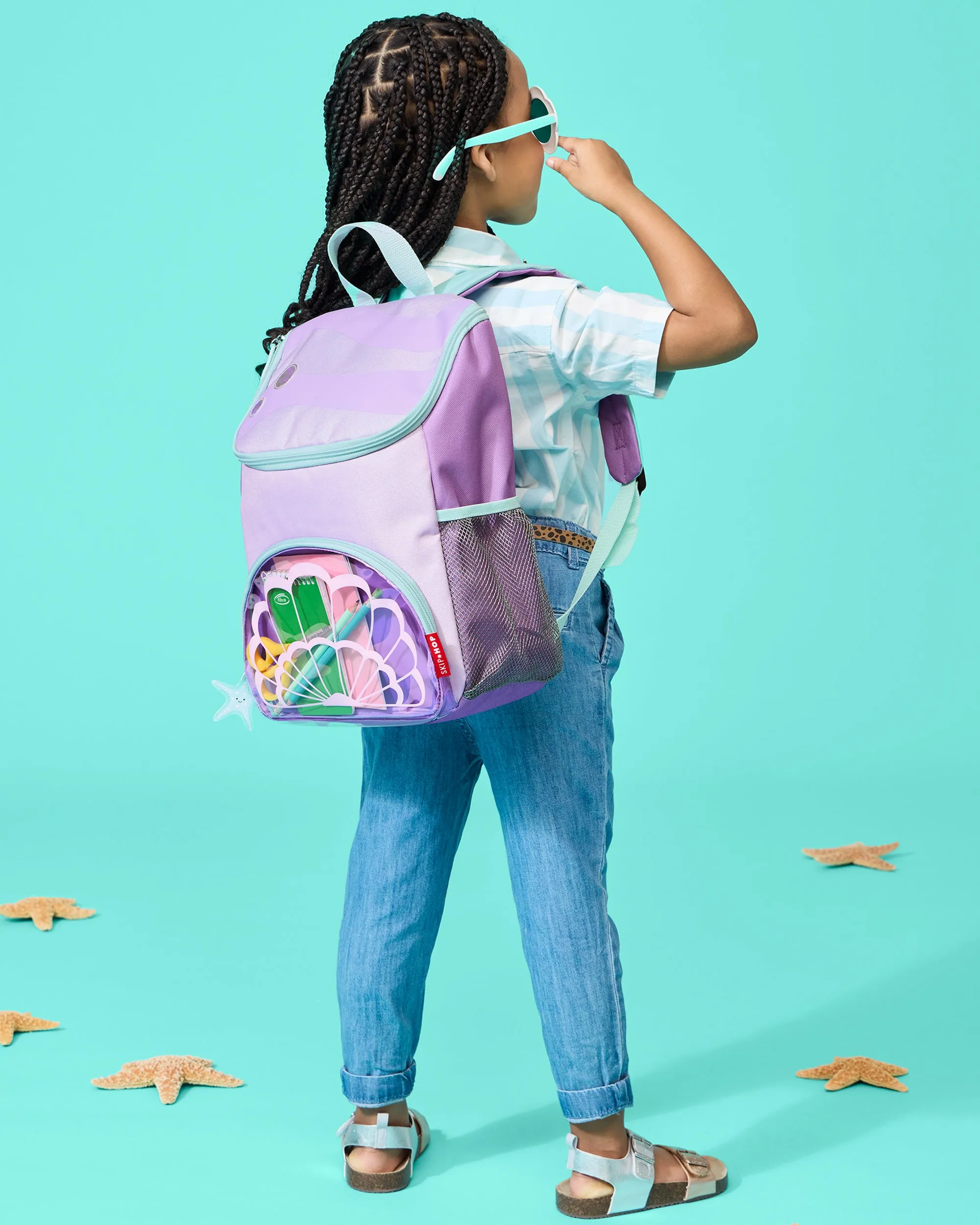 Skip Hop Spark Style Big Kid Backpack- Seashell