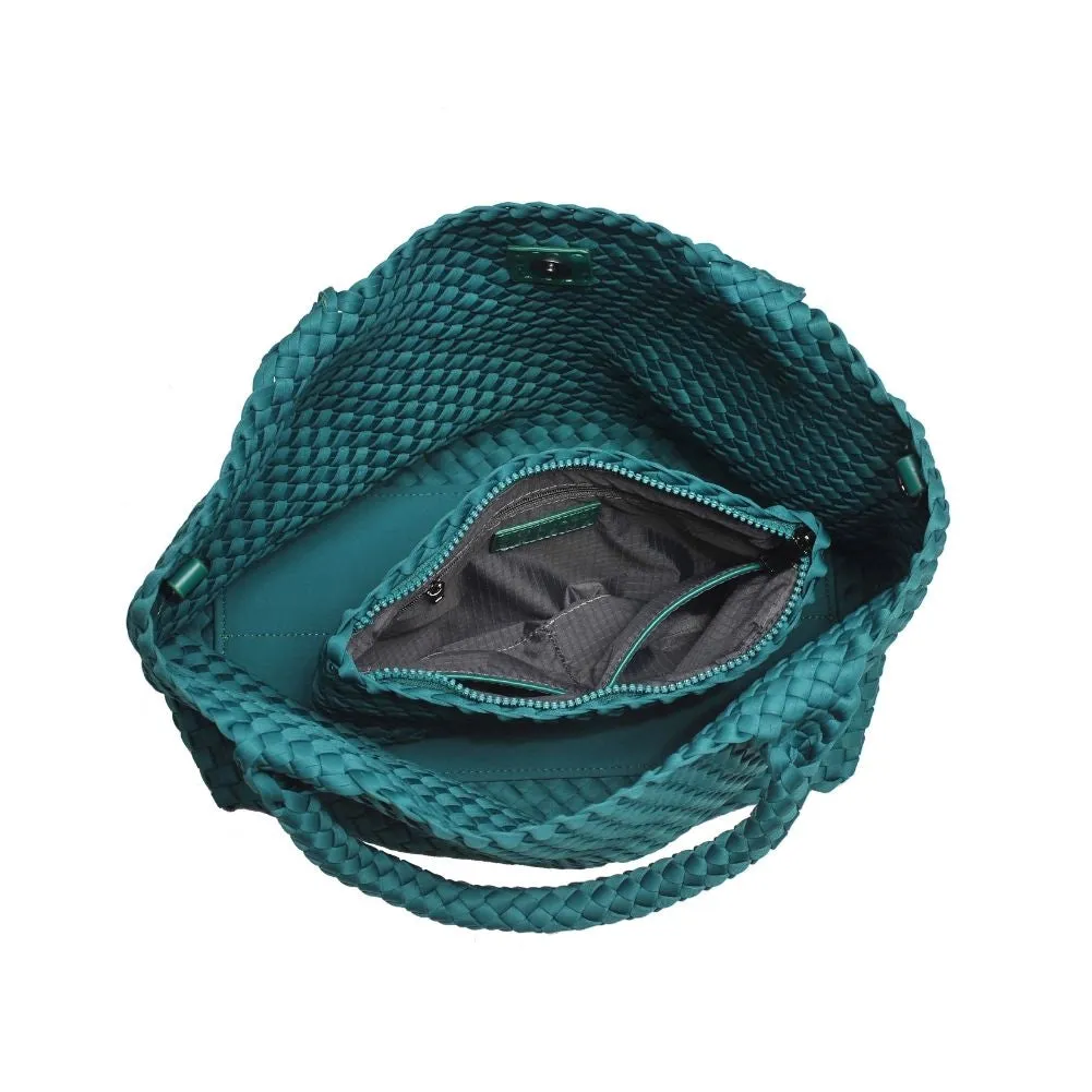 Sky's The Limit Medium Woven Tote Forest