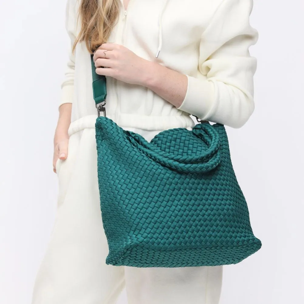 Sky's The Limit Medium Woven Tote Forest